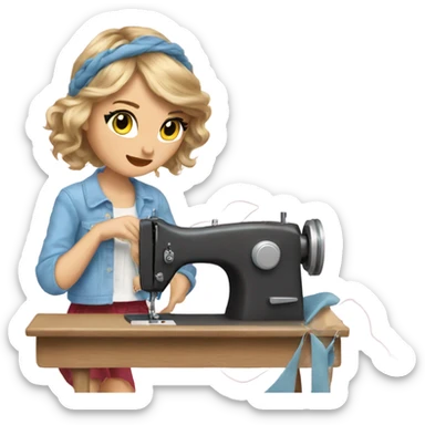 Taylor swift sewing clothes  sticker