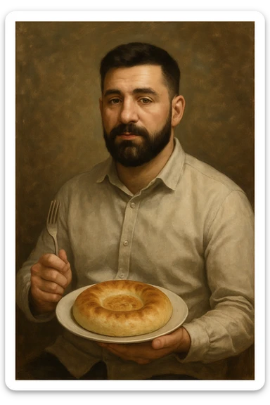 birinchidagi odamni yuziga 2 rasmdagi odamga juda uxshatib chizib bergin xuddu shunday non yen utirganini sticker