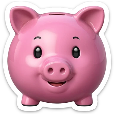 with piggybank sticker