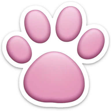 pink cat paw print sticker