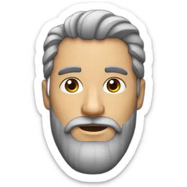 Hombre pelo gris y barba perilla sticker