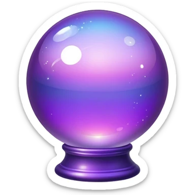 magic ball astro 8 vibe with violet-lavender gradient sticker