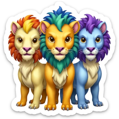 CHIMERA con 3 cabezas sticker