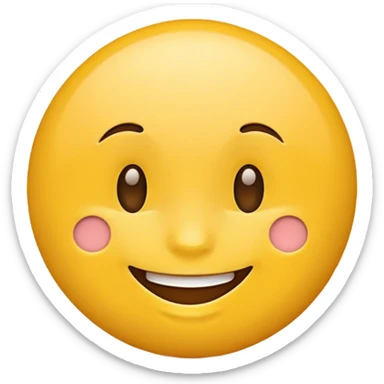 AI emoji icon, simple, cheerful sticker
