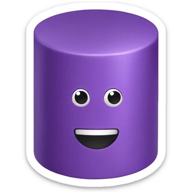 purple cylinder sticker