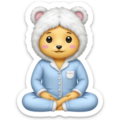 fluffy pyjamas sticker