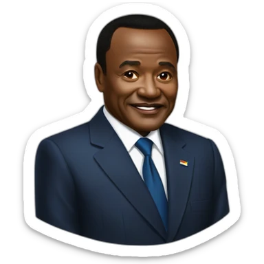 Sassou nguesso  president congo Brazzaville  sticker