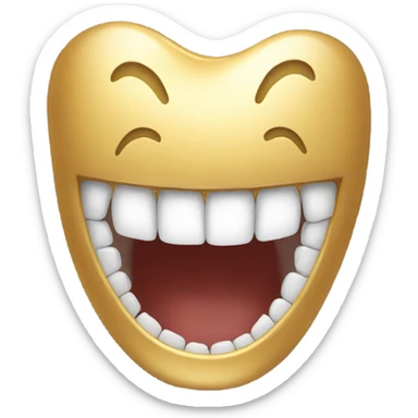 Gold tooth smile  sticker