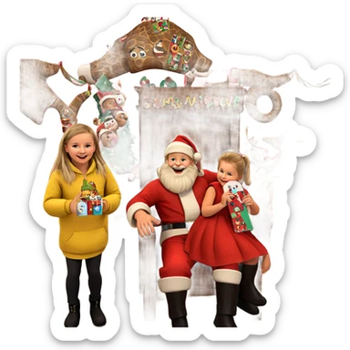 christmas fun with santa crew sticker