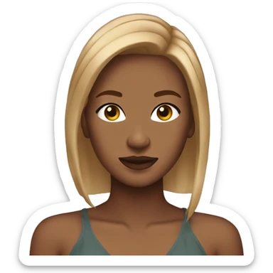 Slay queen light brown hair sticker