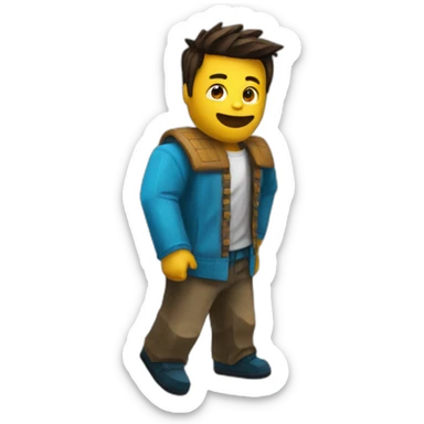 Un personnage roblox qui fait coucou sticker