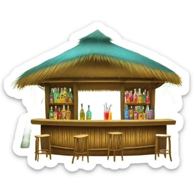 Tiki bar sticker