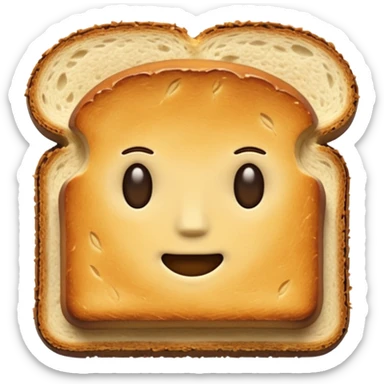 toasted bread on malted butter no face sticker