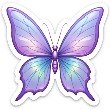 Lilac fairy wings sticker