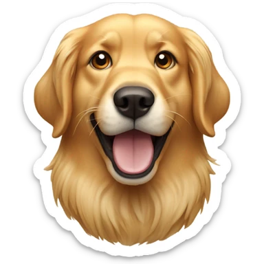 Mad golden retriever sticker
