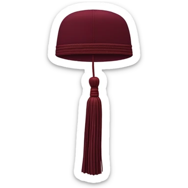 burgundy colored fez sticker