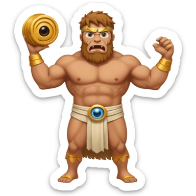 fullbody one-eye ancient giant cyclope roaring sticker