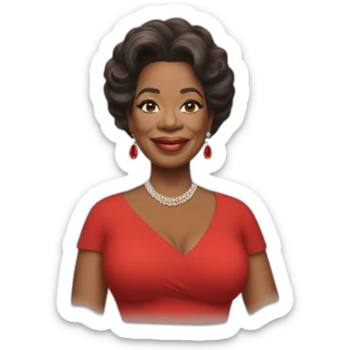 Oprah winfrey red dress sticker