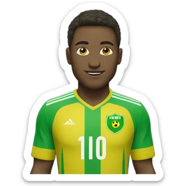 Tenue soccer jaune vert sticker