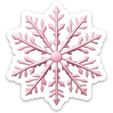pastel pink snowflake  sticker