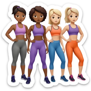 women working out sticker