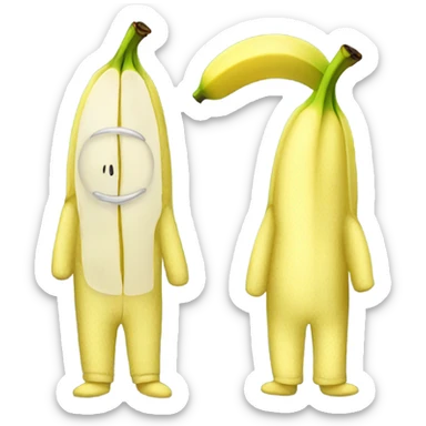 Banana in pajamas sticker