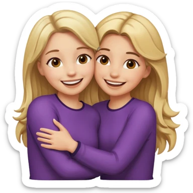 Two girls that are besties  sticker