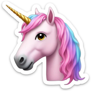 rainbow unicorn pink sticker