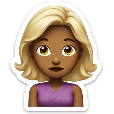 Annoyed look crosses her arms sticker