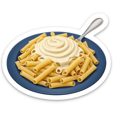 Pasta with cream sauce without Leaves sticker