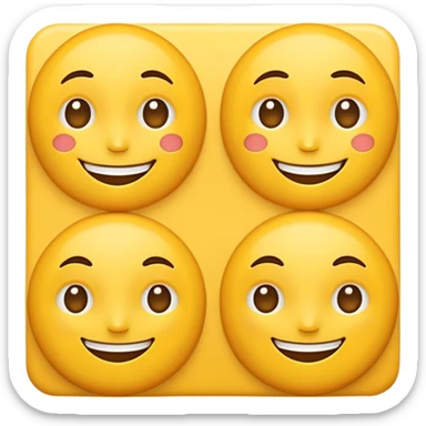 Cartoon emoji with exactly two X characters and one 1 character arranged as X1X sticker