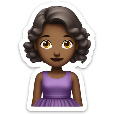 a girl in a purple dress that uses aroma oil sticker
