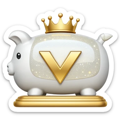 glitter white symbol bank sticker