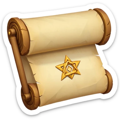 low poly magic scroll sticker