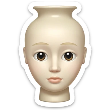 Vase human head  sticker