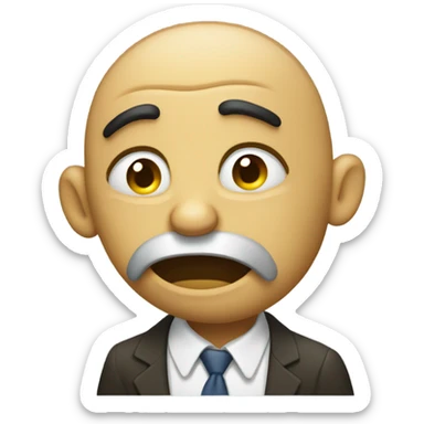 Sad drunk dizzy person sticker