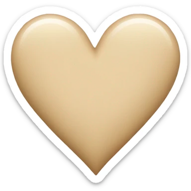 Beige heart sticker
