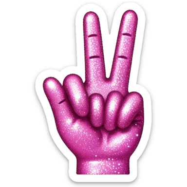 Pink sparkly flipping off middle finger emoji  sticker