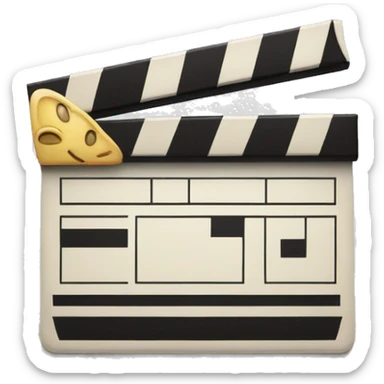 black cinema clap sticker