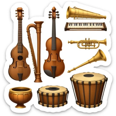 musical instruments from before the Common Era sticker