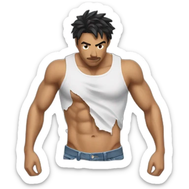Ripped shirt sticker