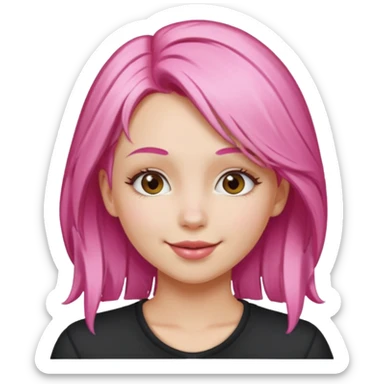 Vóley gilr pink blonde hair white skin kissing  sticker