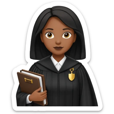 YARGIÇ KADIN ELİNDE DOSYA VAR,YARGIÇ KIYAFETİ GİYİNB ZENCİ OLSUN sticker