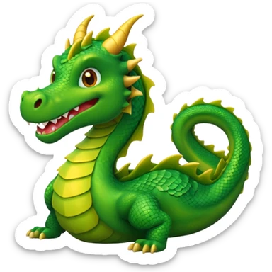 D shaped dragan emoj sticker