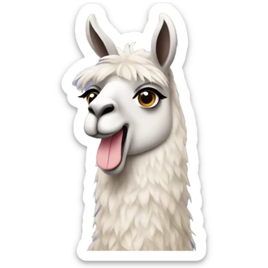 llama wearing dress  sticker
