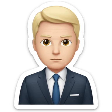 owner serious manager, strong at full height sticker