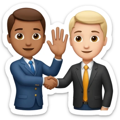 business handshake sticker