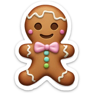 Pastel gingerbread man sticker