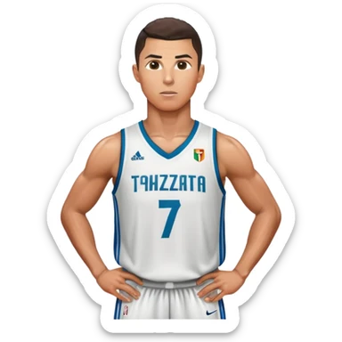 Cristiano Ronaldo as a basketball player sticker