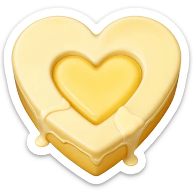 butter with large yellow heart sticker